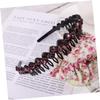 SKISUNO Toothed Acrylic Wave Shape Head Band Headdress for Women Purple view 2