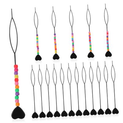 CALLARON 18pcs Needle for Girls Boys and Girls Bead Spinner for Hair Clips Quick Beaders