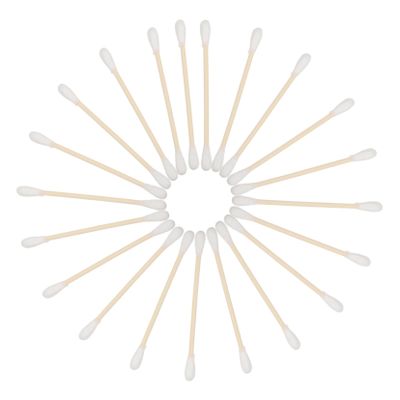 ABOOFAN 100pcs Cotton Swabs Pointed Tips Dual-Ended Wooden Stick Applicators for Makeup Removal Cleaning and Portable and Convenient for Go Use