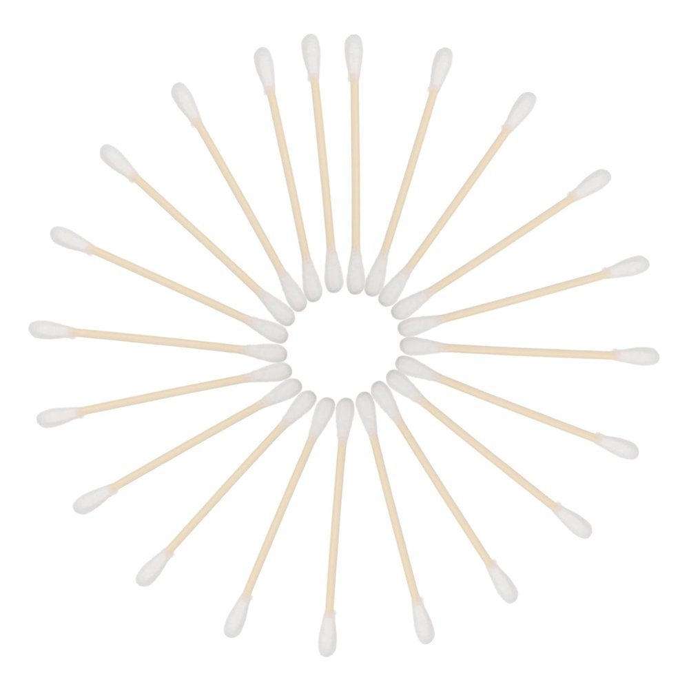 ABOOFAN 100pcs Cotton Swabs Pointed Tips Dual-Ended Wooden Stick Applicators for Makeup Removal Cleaning and Portable and Convenient for Go Use