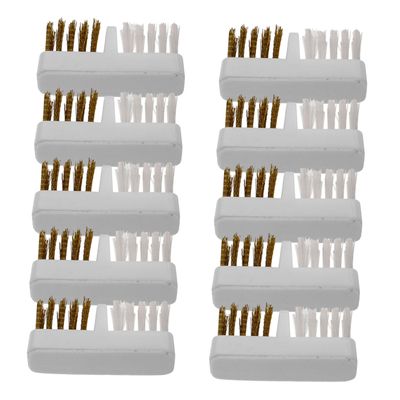Happyyami 10pcs Nail Drill Bit Cleaning Brush Wire Nail Duster for Electric Grinder Dust Removal Multiuse Manicure Brush for Home and Industrial Use