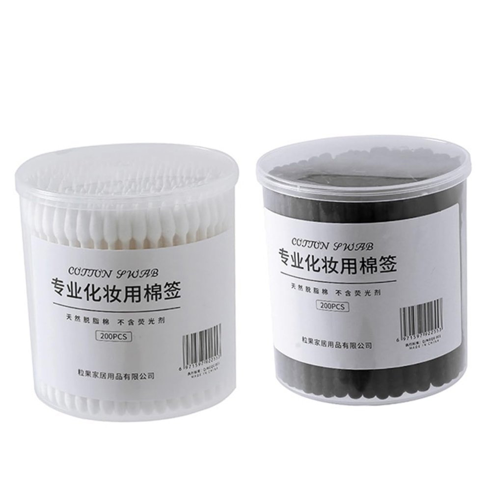 CALLARON 400pcs Cotton Swabs for Ears Makeup Cotton Rounds Reusable Double-ended Stick for Cleaning and Beauty