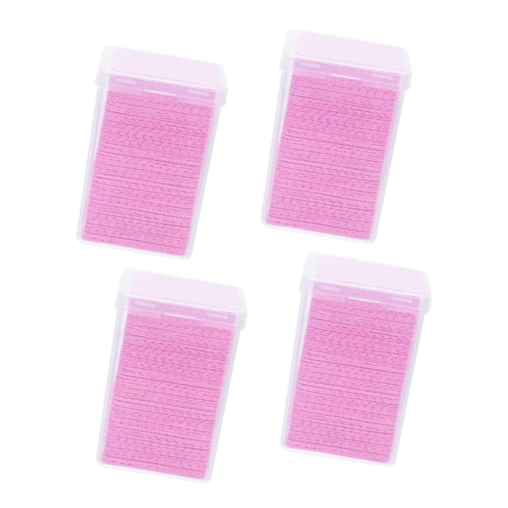PLAFOPE 800pieces Cotton Makeup Removal Pads Lash Extension Cleanser Wipes Eyelash Glue Remover Pads Pink