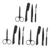 CALLARON 3 Sets e Eyebrow Trimming Tools Razor Scissors Tweezers Brush Grooming Set view 1