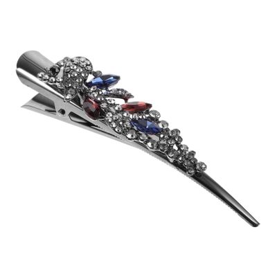 MERRYHAPY Vintage Sparkling Hair Clip Crystal Rhinestone Metal Barrette for Women Elegant Decorative Hair Accessory for Parties Weddings and Special Occasions