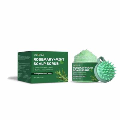 3 - Pack Rosemary + Mint Scalp Scrub - Deep Cleansing, Oil Control & Scalp Soothing - For All Hair Types - 100g Each - Less Oxidation, Fresher Each Use