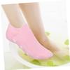 LIFKOME 3pairs Moisturizing Gel Socks for Foot Care for Feet Reusable Cotton Blend Anti-Slip Design Gray Pink Purple for Overnight Use view 2