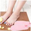 LIFKOME 3pairs Moisturizing Gel Socks for Foot Care for Feet Reusable Cotton Blend Anti-Slip Design Gray Pink Purple for Overnight Use view 3
