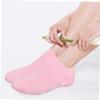LIFKOME 3pairs Moisturizing Gel Socks for Foot Care for Feet Reusable Cotton Blend Anti-Slip Design Gray Pink Purple for Overnight Use view 4