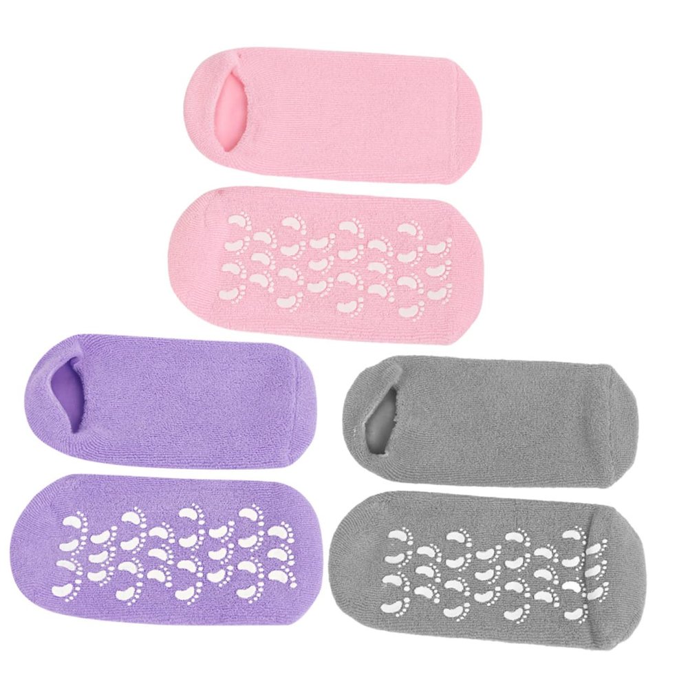 Didiseaon 3pairs Cotton Elastic Slip Thermal Socks Moisturizing Gel Spa Covers Foot Care Footwear for Women