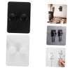 PRETYZOOM 6pcs Self-Adhesive Razor -Mounted Shaver Holder for Bathroom Hook for Organizing Shaving Tools Black White view 2