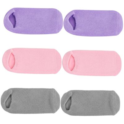 Beatifufu 3pairs Moisturizing Gel Socks for Women Spa Socks Gel for Foot Care Soft Comfortable Ankle Compression
