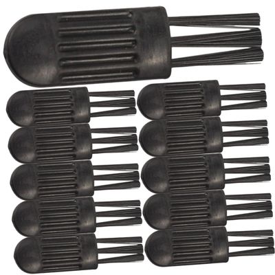 PartyKindom 100pcs Razor Trimmer Men Brush Cleaning Body Barbers Small Shaver Face Cleaner Facial Hair Razors Groom Shaving Removal Mini Spoon Portable Black