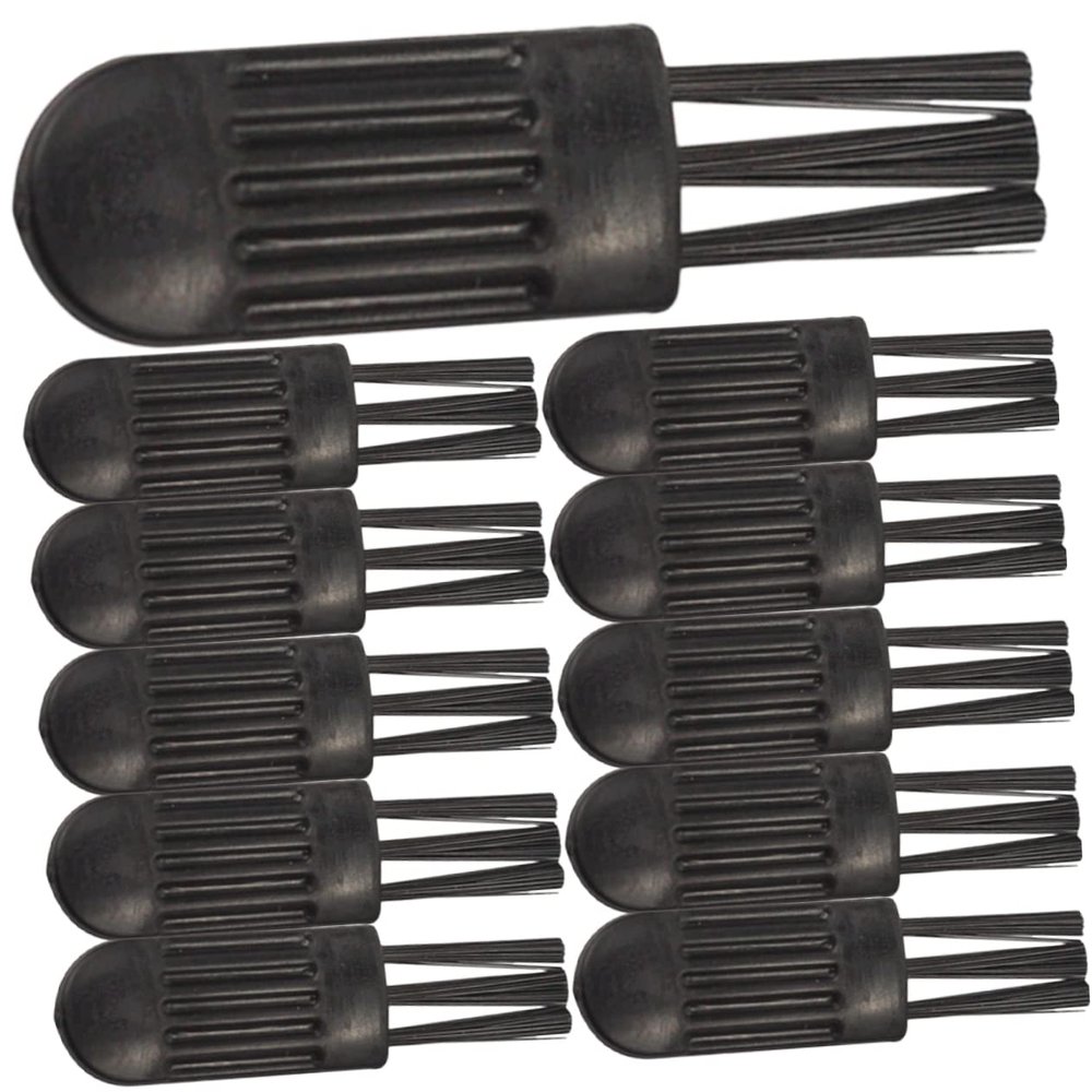 PartyKindom 100pcs Razor Trimmer Men Brush Cleaning Body Barbers Small Shaver Face Cleaner Facial Hair Razors Groom Shaving Removal Mini Spoon Portable Black