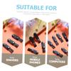 PartyKindom 100pcs Razor Trimmer Men Brush Cleaning Body Barbers Small Shaver Face Cleaner Facial Hair Razors Groom Shaving Removal Mini Spoon Portable Black view 2