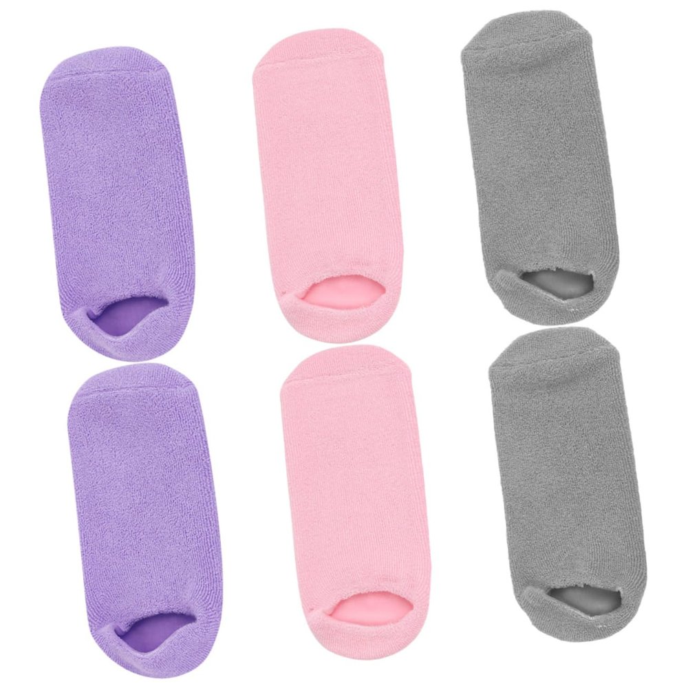 Beaupretty 3pairs Slip Thermal Socks for Women Grip Socks Moisturizing Gel Foot for Dry Cracked Feet