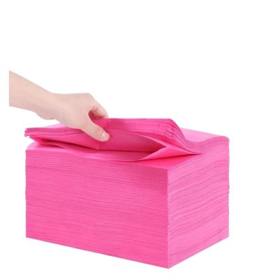 20PCS Disposable Bed Sheet Massage Table Sheet Disposable Spa Bed Sheet Waterproof Foldable Bed Sheet Professional Salon(Pink)