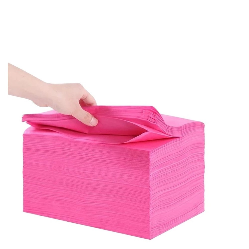 20PCS Disposable Bed Sheet Massage Table Sheet Disposable Spa Bed Sheet Waterproof Foldable Bed Sheet Professional Salon(Pink)