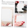 CALLARON 2rolls Nail Washing Towels Manicure Unloading Roller Paper Makeup Remover Pads Lint Gentle High Absorbency Travel-ready view 4
