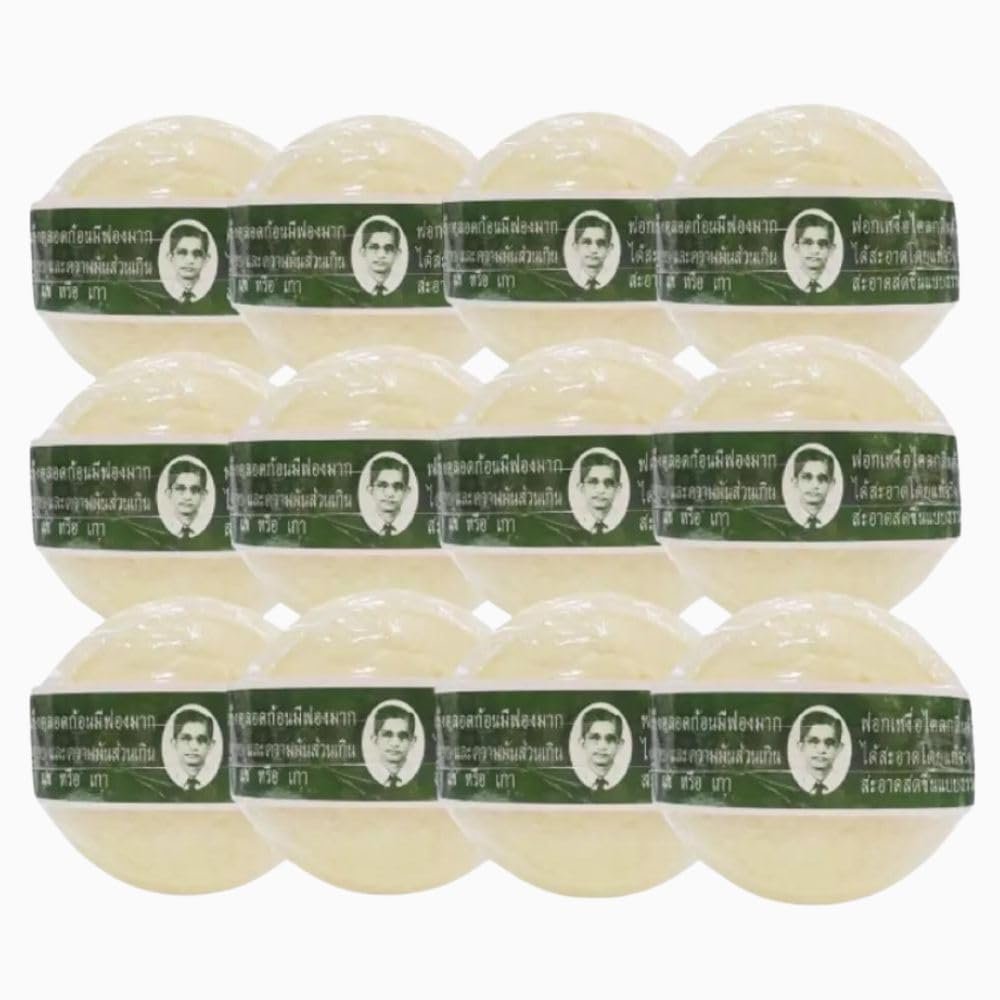 12x Thai Herbal Soap Rawra Herbal Soap Bar for Face And Body Pack of 12 Pcs x 170 g.