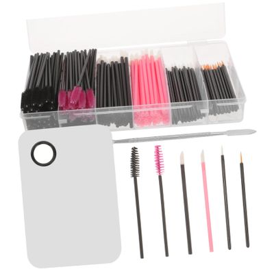 PACKOVE 1set Portable Makeup Applicators for Women Eyelash Eyeliner Lip Brush Makeup Tools Skin-friendly Reusable Eyebrow Lash Cleaning Kit for Professional Home Use