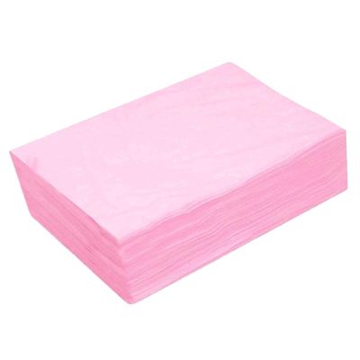 100pcs Massage Table Sheets Disposable SPA Bed Sheets Non Woven Lash Bed Cover Tattoo Hotels Beauty Salon(Pink,40 x 70cm/15.74 x 27.55in)