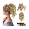 Ponytail Extension, Claw Clip Ponytail Extension,Wave Short Ponytail Looking Synthetic Hairpiece Claw Clip on Pony Tail for Women Fake Hair(Jet Black) view 1