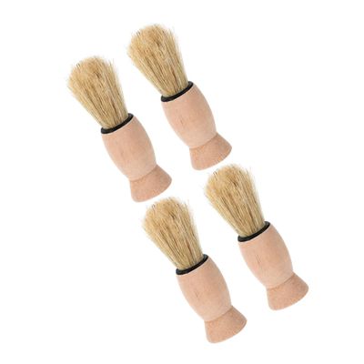 DEARMAMY 4pcs Barber Hair Brush Neck Duster for Men's Shaving Kit Beard Brush Facial Hair Tool for Wet Shave
