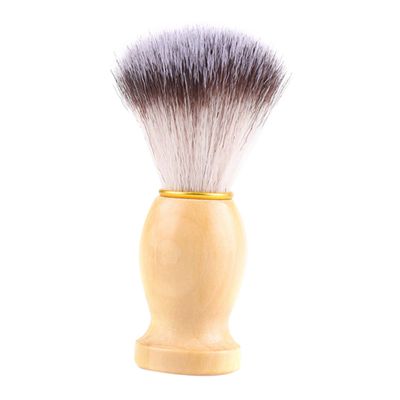Baluue 1pc Wooden Handle Shaving Brush for Men Premium Beard Grooming Tool Soft for Travel-friendly Design for Daily Care and Cleaning