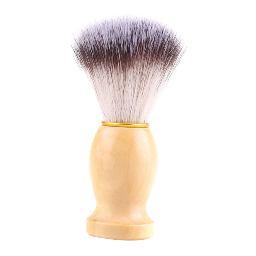 Baluue 1pc Wooden Handle Shaving Brush for Men Premium Beard Grooming Tool Soft for Travel-friendly Design for Daily Care and Cleaning