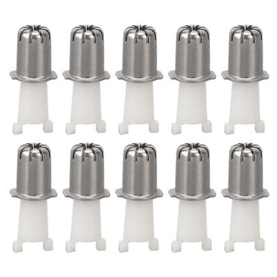 10pcs Portable Size Nose Hair Trimmer Head Accurate Shaving Clipper VaneWing Heads, Ideal Replacement Nose Hair Clipper Head for All Trimmers, Easy Cleaning Brush for Longer Service Life