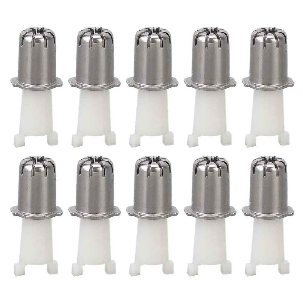 10pcs Portable Size Nose Hair Trimmer Head Accurate Shaving Clipper VaneWing Heads, Ideal Replacement Nose Hair Clipper Head for All Trimmers, Easy Cleaning Brush for Longer Service Life