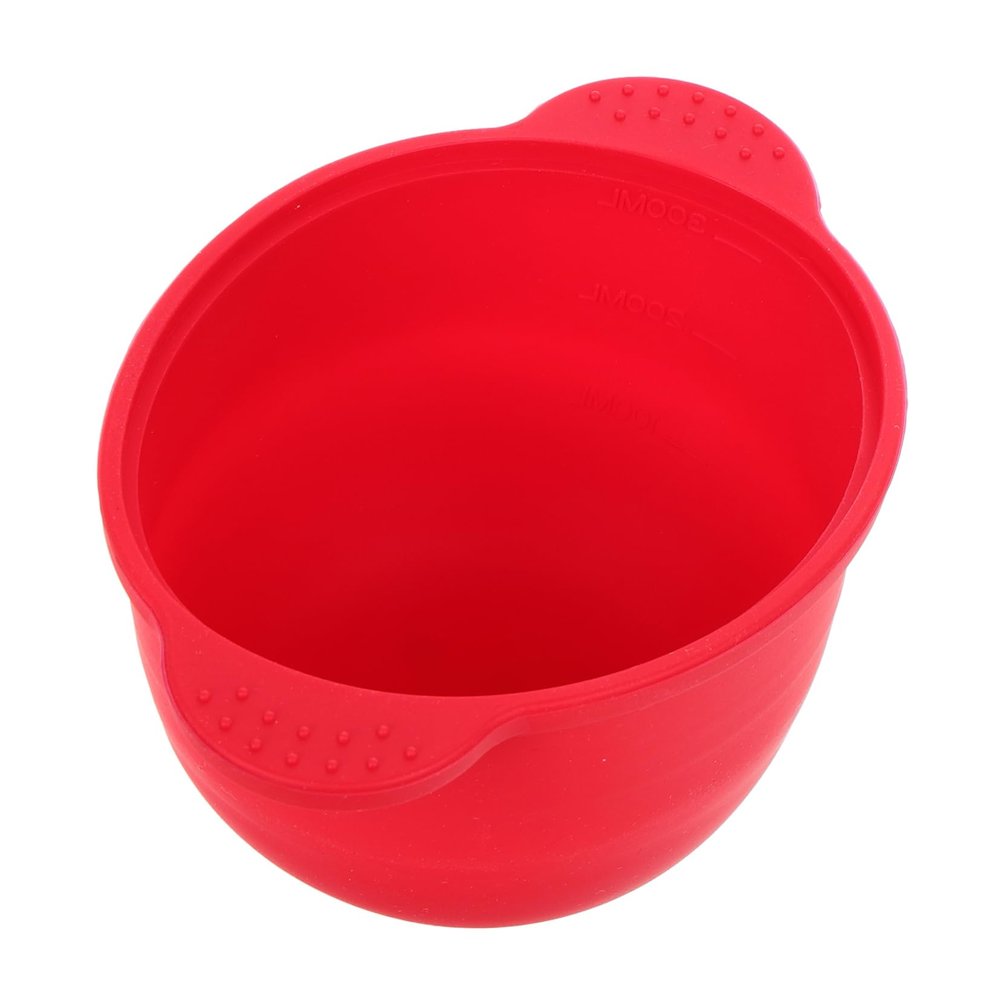 Happyyami Silicone Wax Warmer Replacement Pot Wax Bowl Multi-functional Face Mask Mixing Bowl Travel-friendly Design Red