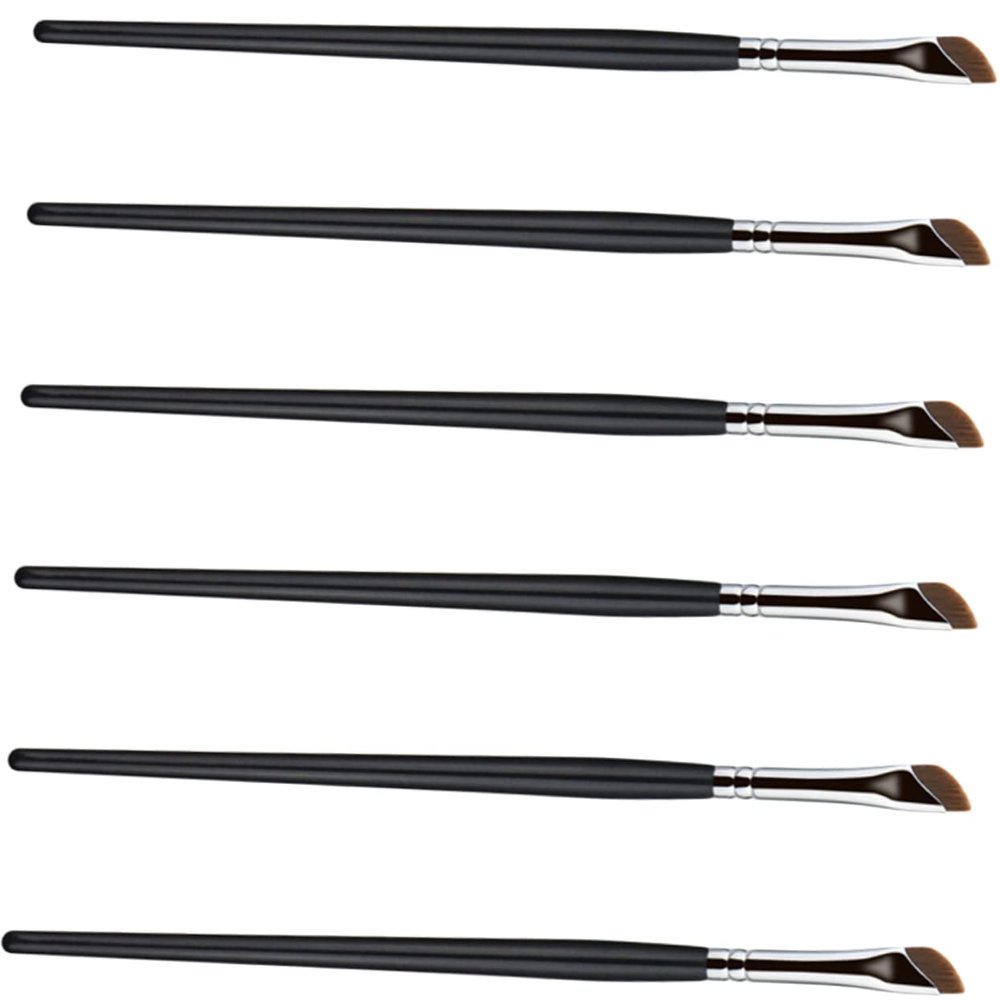 ARTSEWPLY 6pcs Makeup Brush Angled Eyeliner Eye Shadow Concealer Brushes for Women and Girls Sturdy Handles Easy to Clean for Professional Beginner Use