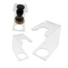 Beaupretty 2pcs Men's Transparent Brush Holder Stand Minimalist Mane for Home and Travel Prolongs Life and Allows Drying view 1