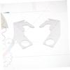 Beaupretty 2pcs Men's Transparent Brush Holder Stand Minimalist Mane for Home and Travel Prolongs Life and Allows Drying view 3