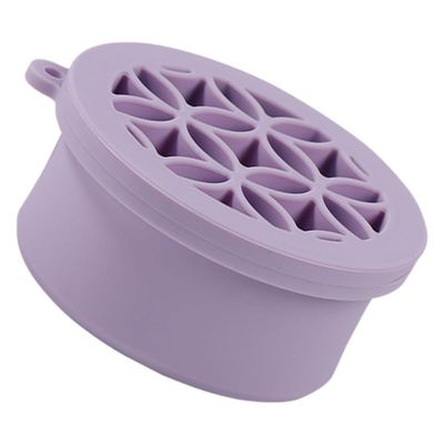 PartyKindom Silicone Brush Cleaner Cup Convex Surface for Makeup Brush Cleaning and Storage