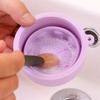 PartyKindom Silicone Brush Cleaner Cup Convex Surface for Makeup Brush Cleaning and Storage view 3