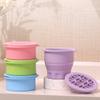 PartyKindom Silicone Brush Cleaner Cup Convex Surface for Makeup Brush Cleaning and Storage view 4