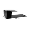 BATHVEVE Organizer Acrylic Shelf Easy Install Workbench for Eyelash Extension Tools and Stable Design for Beauty Salons Black view 2