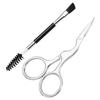 Happyyami 2pcs Eyebrow Shaper Tool Kit Trim Cut Style Brush Comb for Women Beauty view 1