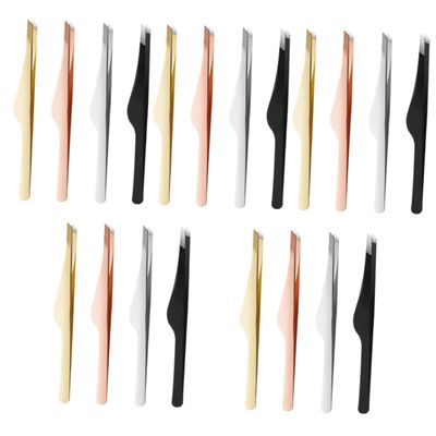 Beaupretty 20pcs Eyelash Extension Tweezers Precision Lash Tool for Eyebrow Shaping Includes Colors Design for Easy Gripping and Hair Removal