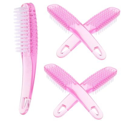 HONMEET 5pcs Nail Dust Cleaning Brush Handle Fingernail Scrub Brush for Nail Care Comfortable Bristles for Gentle Cleaning for Home and Salon Use