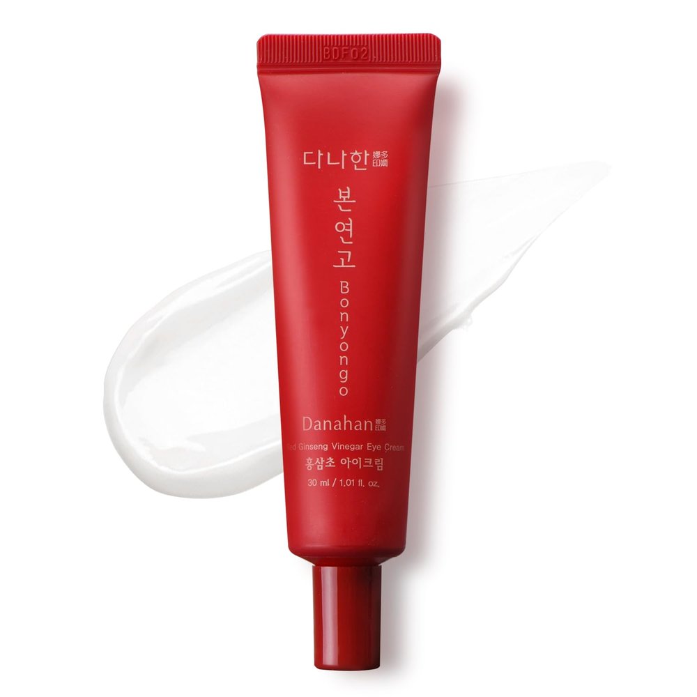 DANAHAN Bonyongo Red Ginseng Vinegar Eye Cream  Anti Aging Eye Treatment Cream for Youthful Radiant Skin - Wrinkle Improvement with Fermented Red Ginseng - Korean Skincare, 1.01oz.