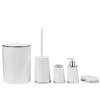 DUYHBAWRS Bathroom Kit Trash Can Toilet Brush Toothbrush Cup Holder Soap Box Soap Dispenser(E) view 1