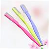 Happyyami 3pcs Stainless Steel Portable Eyebrow Razor Kit for Women Travel Grooming Eyebrow Shaper Plucker Makeup Tool Kit view 4