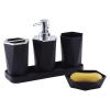 DUYHBAWRS Bathroom Supplies Tray Bath Set Bath Bottle Set Cotton Swab Box Cotton Can(D) view 2