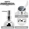 Ipetboom Shampoo Dispenser Press-Type Shampoo Bottle Empty Shower Bottle Refillable Pump Dispenser for Lotion Conditioner Gel Bathroom Home Office Camping 8.11 X 2.95 X 2.95 in view 3