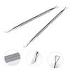 Ipetboom 2pcs Professional Nail Art Tools Double-ended Cuticle Pusher Nail Cuticle Cleaner Pedicure Care Tool for Daily Use view 2