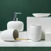 DUYHBAWRS Ceramic Lotion Bottle Toothbrush Holder Cup Soap Box Toilet Storage Decoration view 3